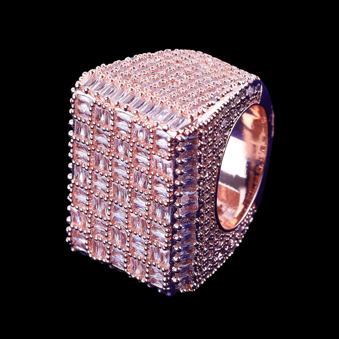 Baguette Load Iced Out Diamond Ring