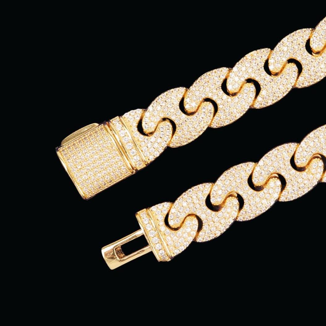 14MM Miami Cuban Iced Out Diamond Necklace Chain