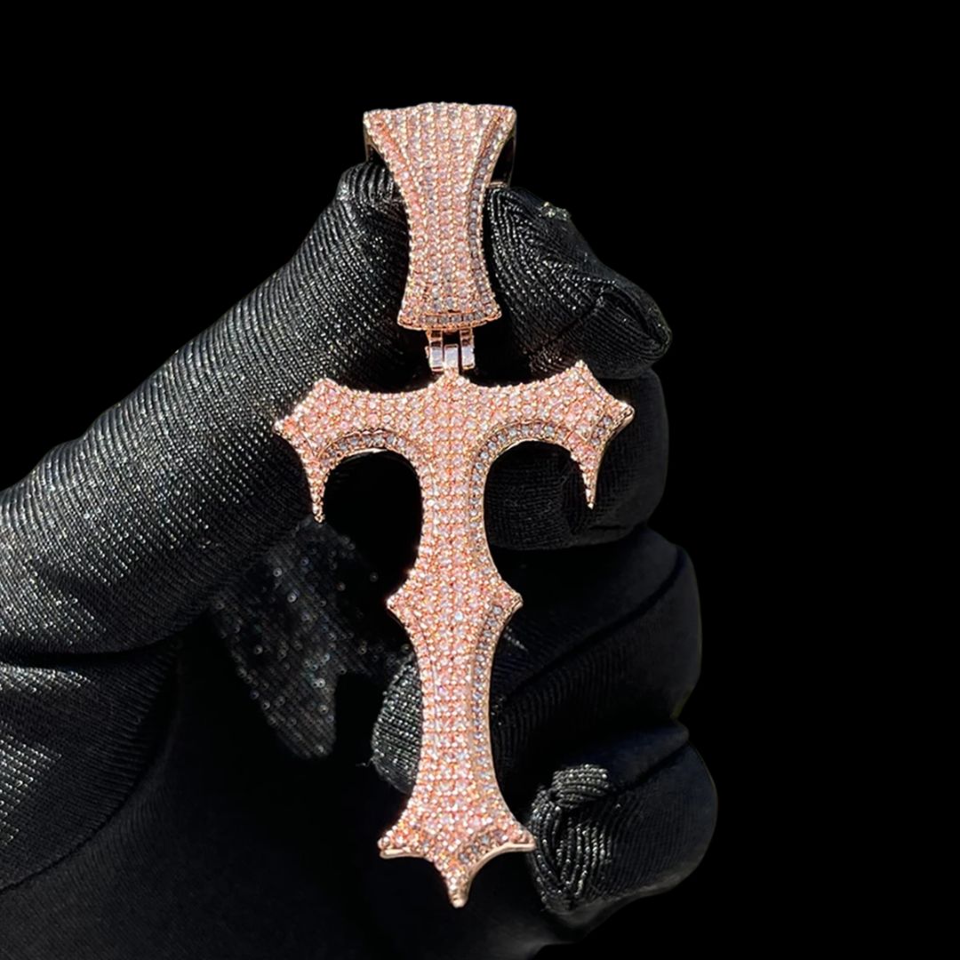 Trap Rapper Vampire Edition Iced Out Diamond Pendant Necklace