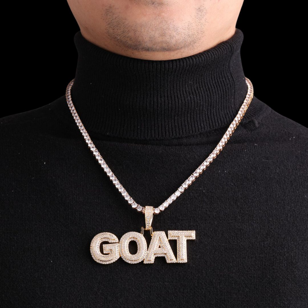 Double Layer Classy Iced Out Personalized Custom Name Necklace Pendant