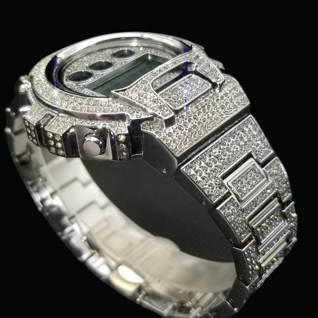 Digital Led Waterproof Chronograph Iced Out Diamond Watch