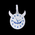 Demon Time Iced Out Diamond Pendant Necklace