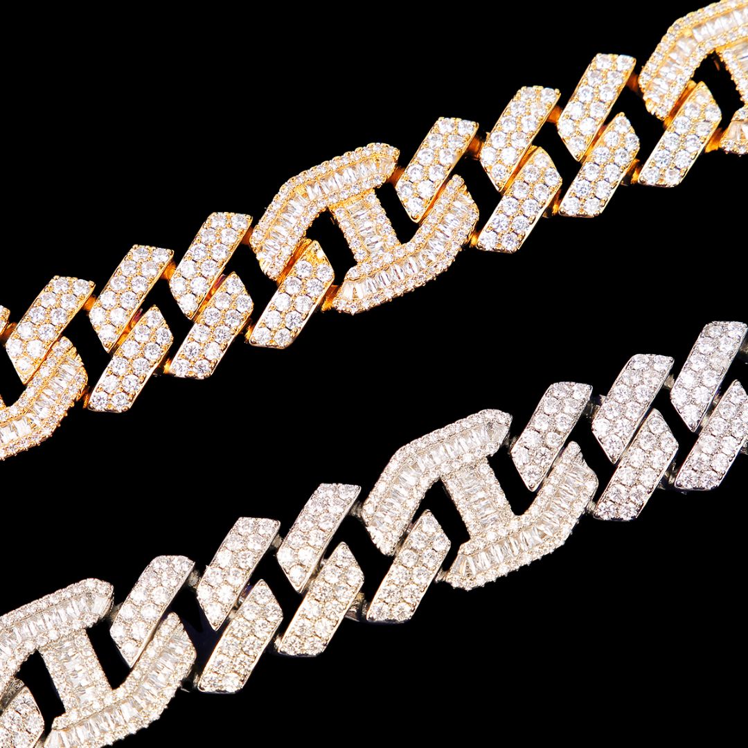 18MM Miami Cuban Iced Out Diamond Necklace Chain
