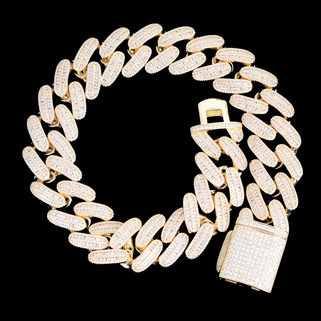 25MM BIG VVS Link Iced Out Diamond Necklace Chain