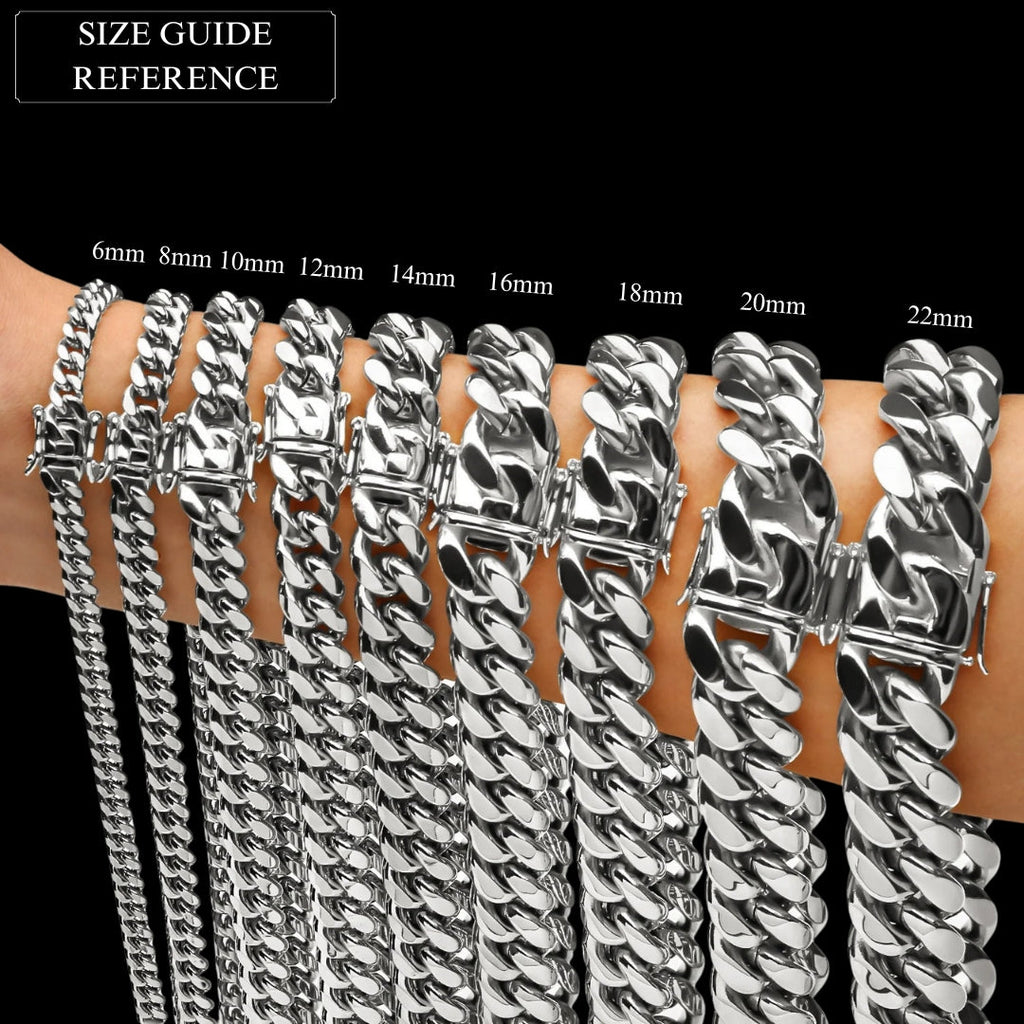 6MM-22MM Box Clasp Luxury Stainless Steel Bracelet