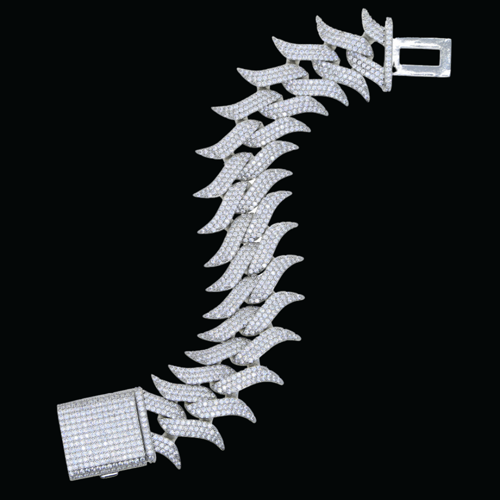 19MM Chunky Cuban Iced Out Diamond Bracelet
