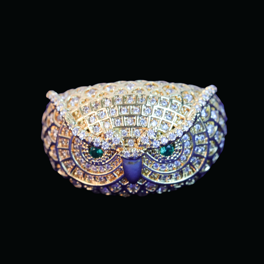 Owl Iced Out Diamond Ring