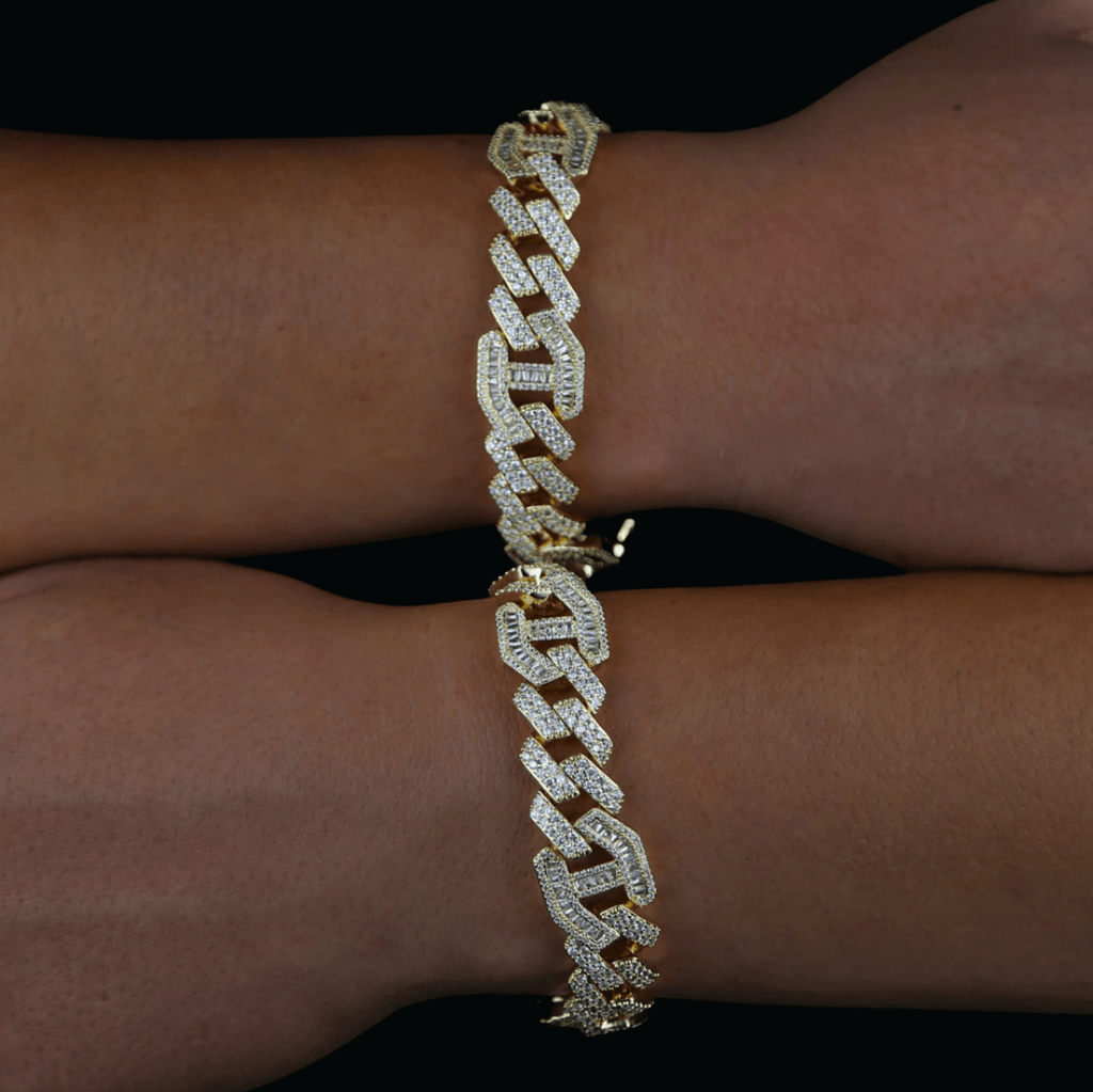 18MM Micro Paved Baguette Iced Out Diamond Bracelet