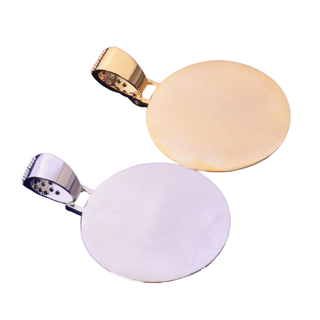 Round Tennis Custom Photo Picture Pendant Necklace