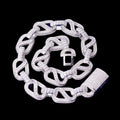 20MM Baguette Infinity Link Cuban Iced Out Diamond Necklace Chain