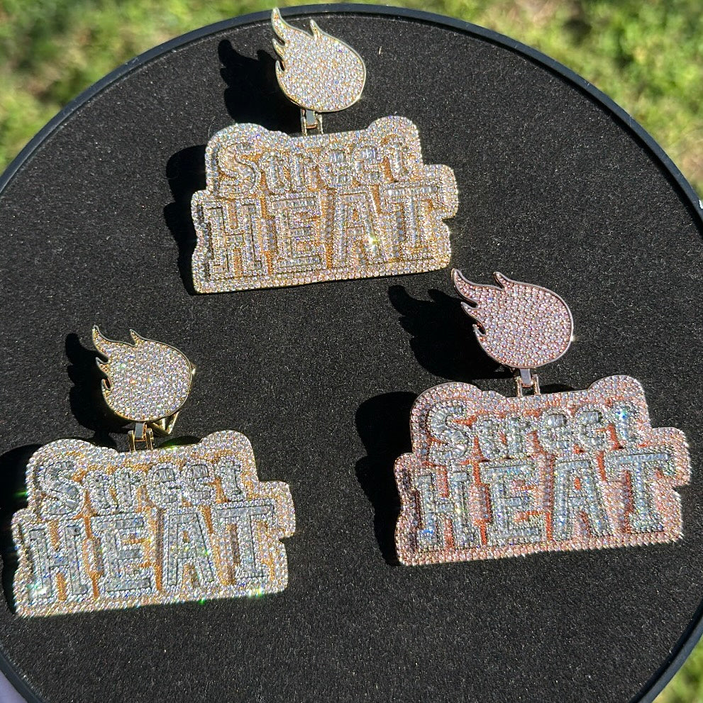 Street Heat Iced Out Diamond Pendant Necklace