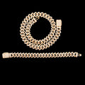 11MM Special Fully Baguette Iced Out Diamond Necklace Bracelet Set