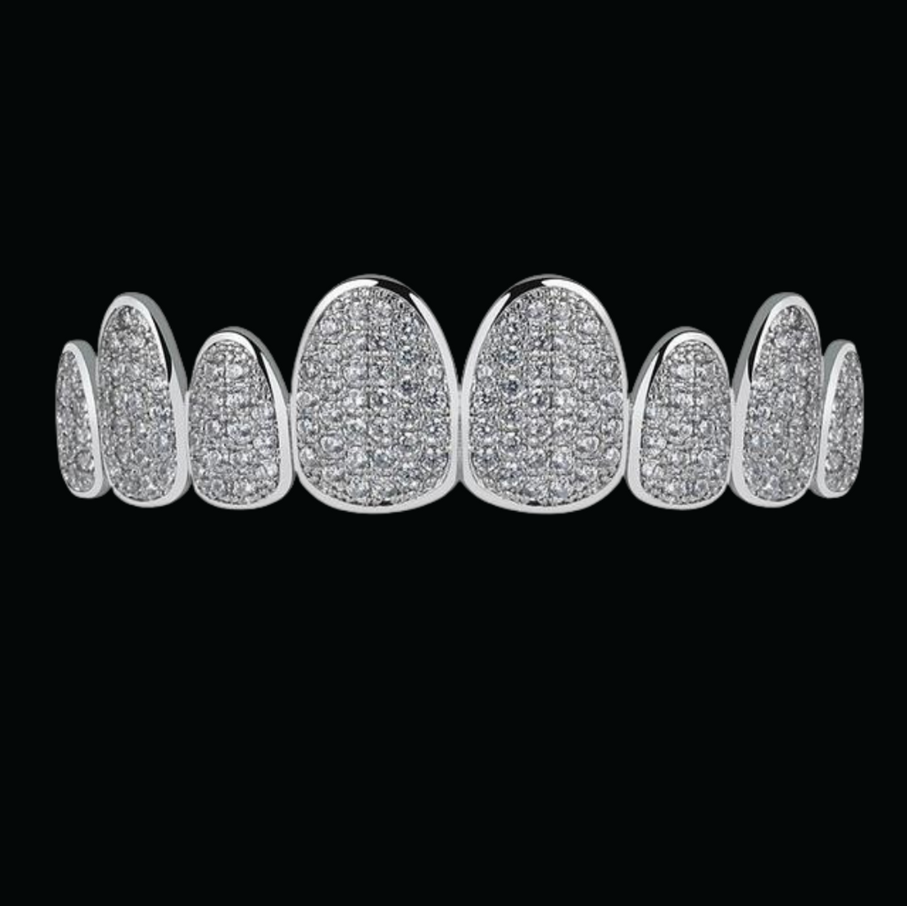 Punk Teeth Caps Cosplay Iced Out Diamond Grillz