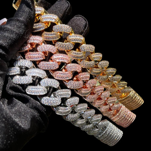 15MM Ultra VVS Iced Out Diamond Bracelet