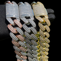 25MM BIG VVS Link Iced Out Diamond Necklace Chain