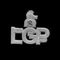 LGP Let's Get Paid Iced Out Letter Diamond Pendant Necklace