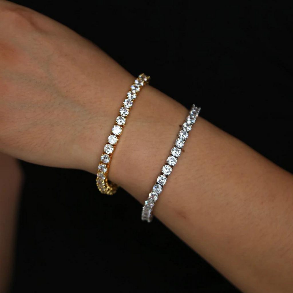 3-5MM 5A+ VVS Tennis Iced Out Diamond Bracelet