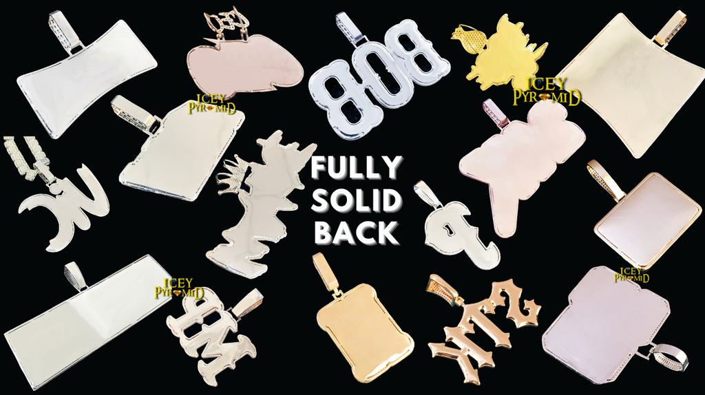 Baguette Impression Iced Out Personalized Custom Name Necklace Pendant