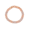 TWO TONE ROSS GOLD ICED BRACELET