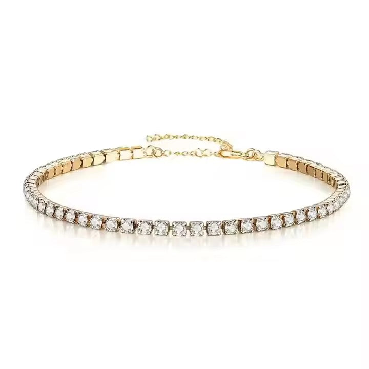 HIGH CUT STAINLESS STEEL TENIS BRACELET