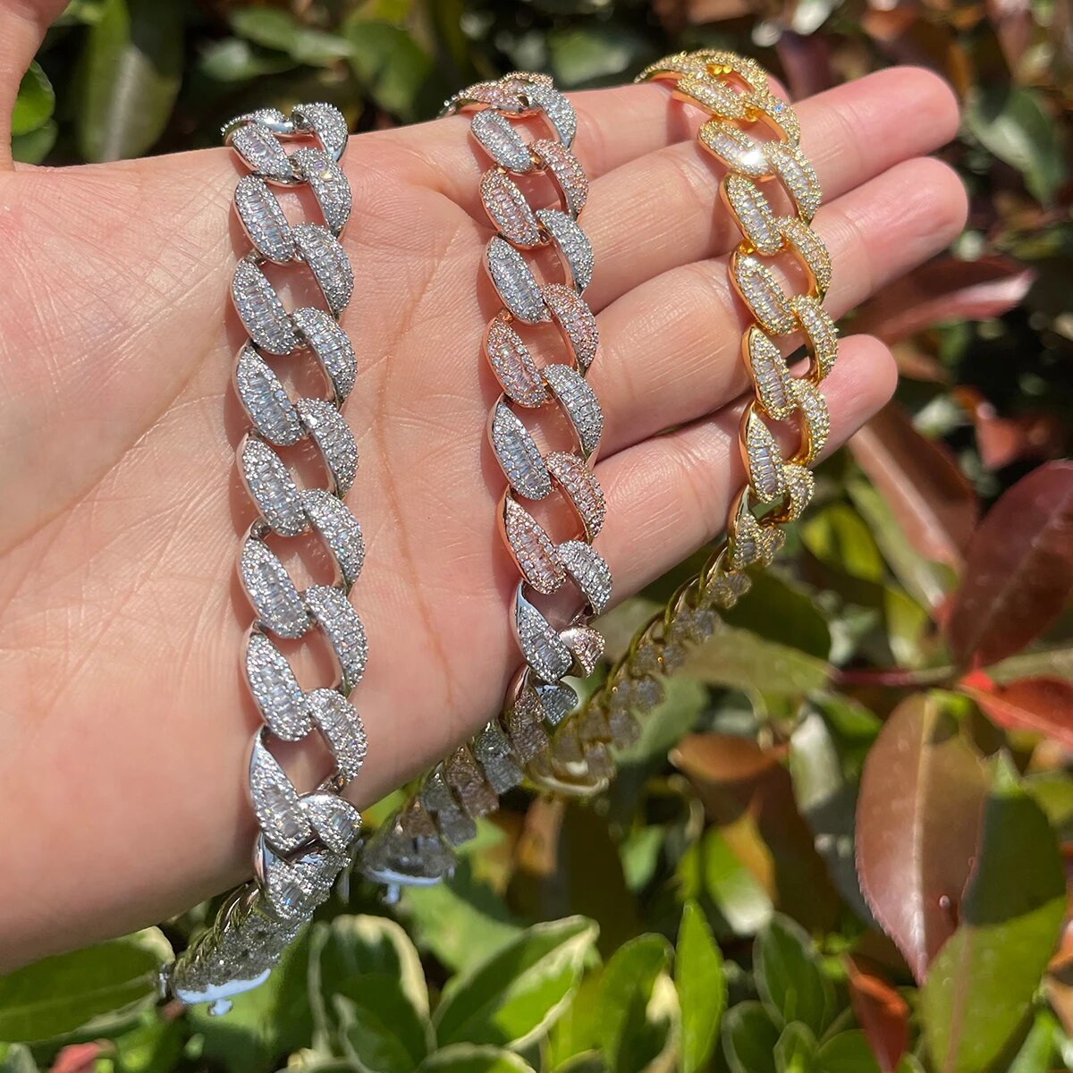 14MM Classy Prong Setting Iced Out Diamond Bracelet