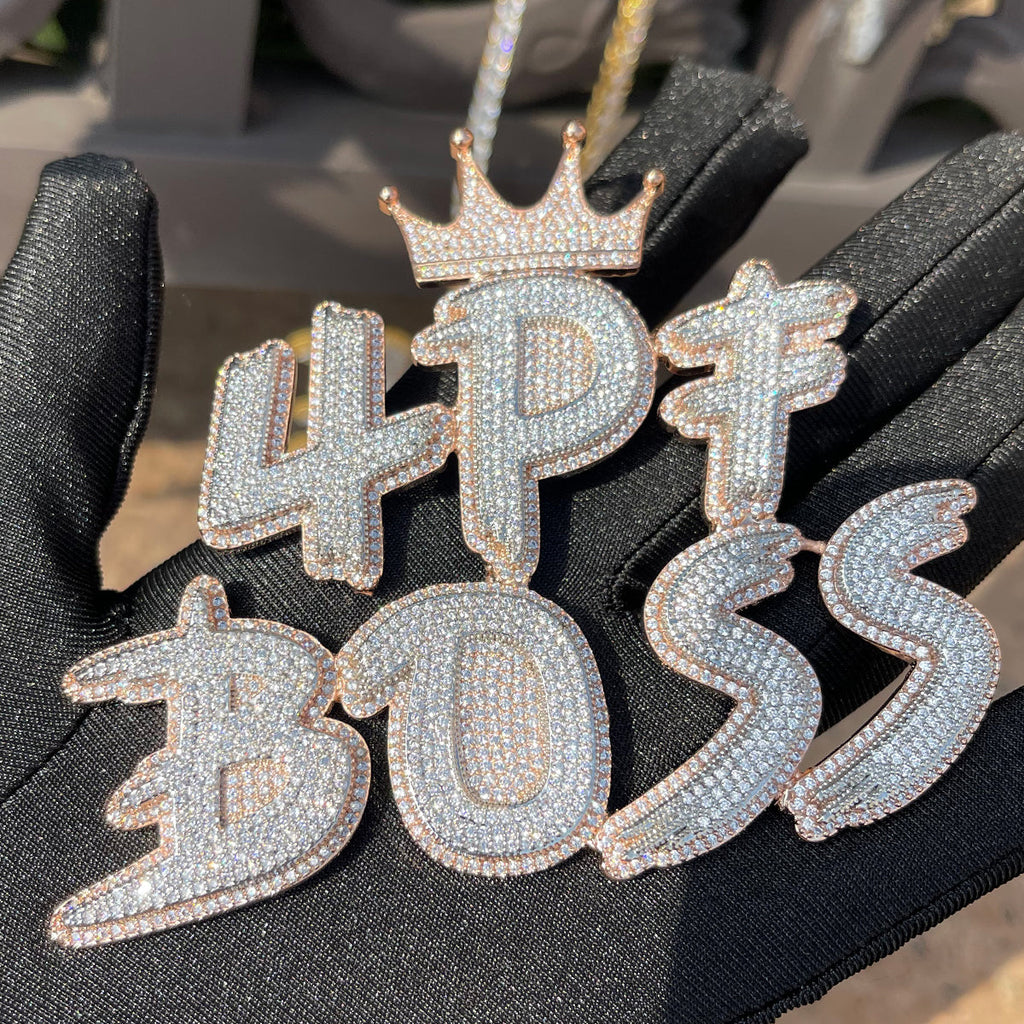 King Style Customize Anything Iced Out Personalized Custom Name Necklace Pendant