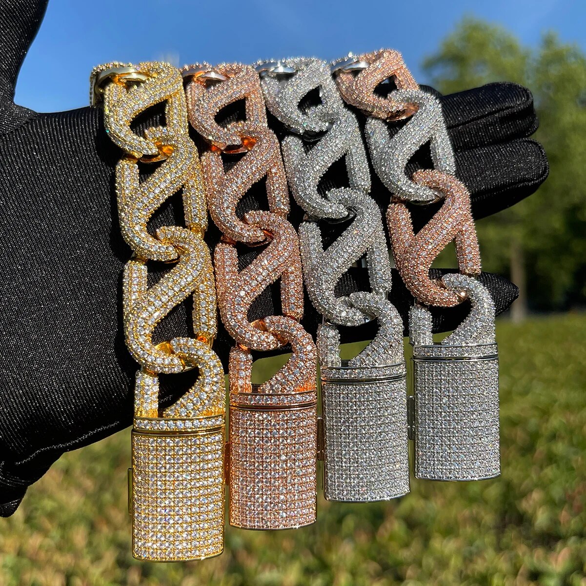 20MM 8 Shaped Iced Out Diamond Bracelet
