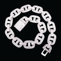 14MM Baguette Miami Cuban Link Iced Out Diamond Necklace Chain